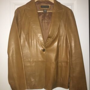 Banana Republic Caramel Leather Jacket